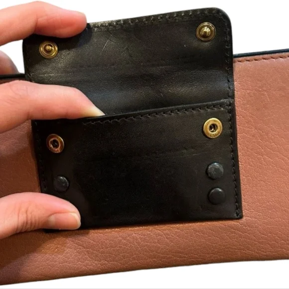 EUC Chloé Alice Pink Leather Snap Long Wallet